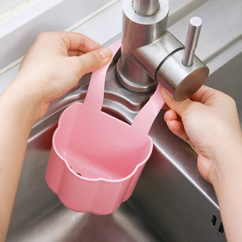 Kitchen Sink Drain Rack Soap Sponge Holder Hanging Storage Basket for Bathroom Adjustable Faucet Holder Kitchen Accessories